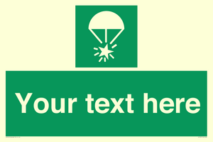 Custom sign safe condition Rocket parachute flare